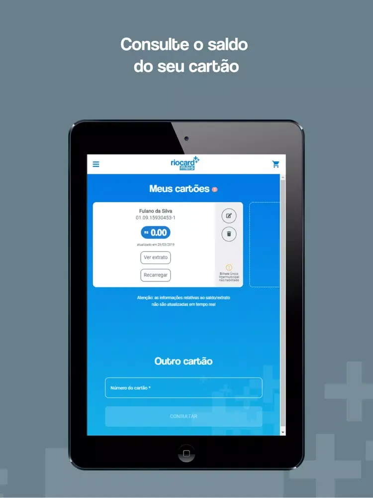 Riocard Mais iPad  Screenshots