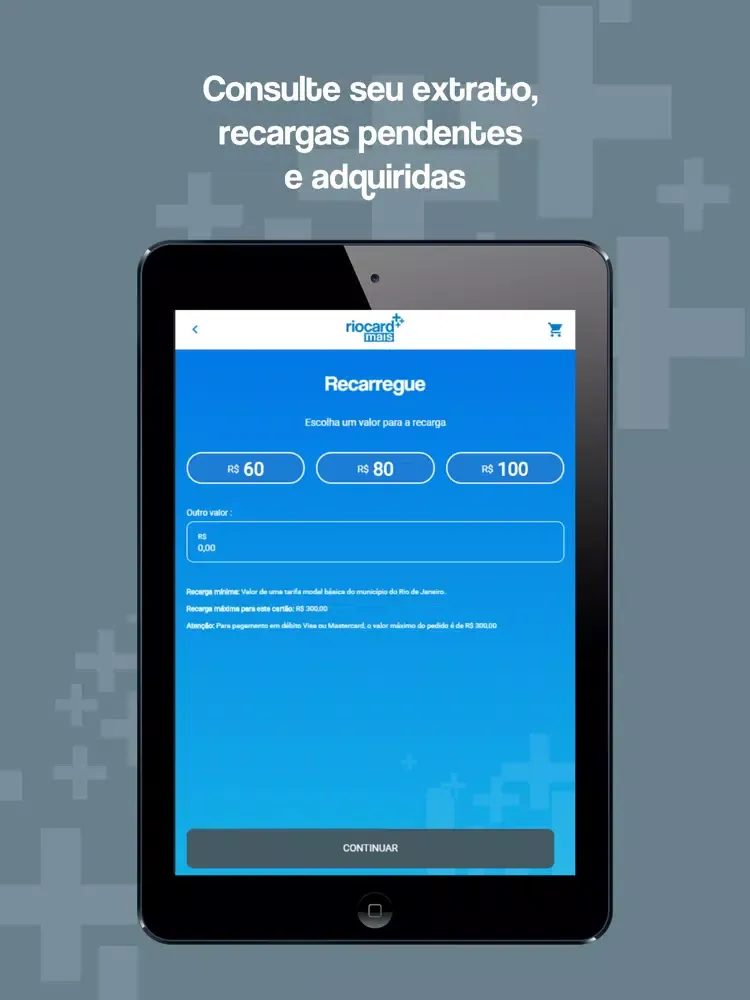 Riocard Mais iPad  Screenshots