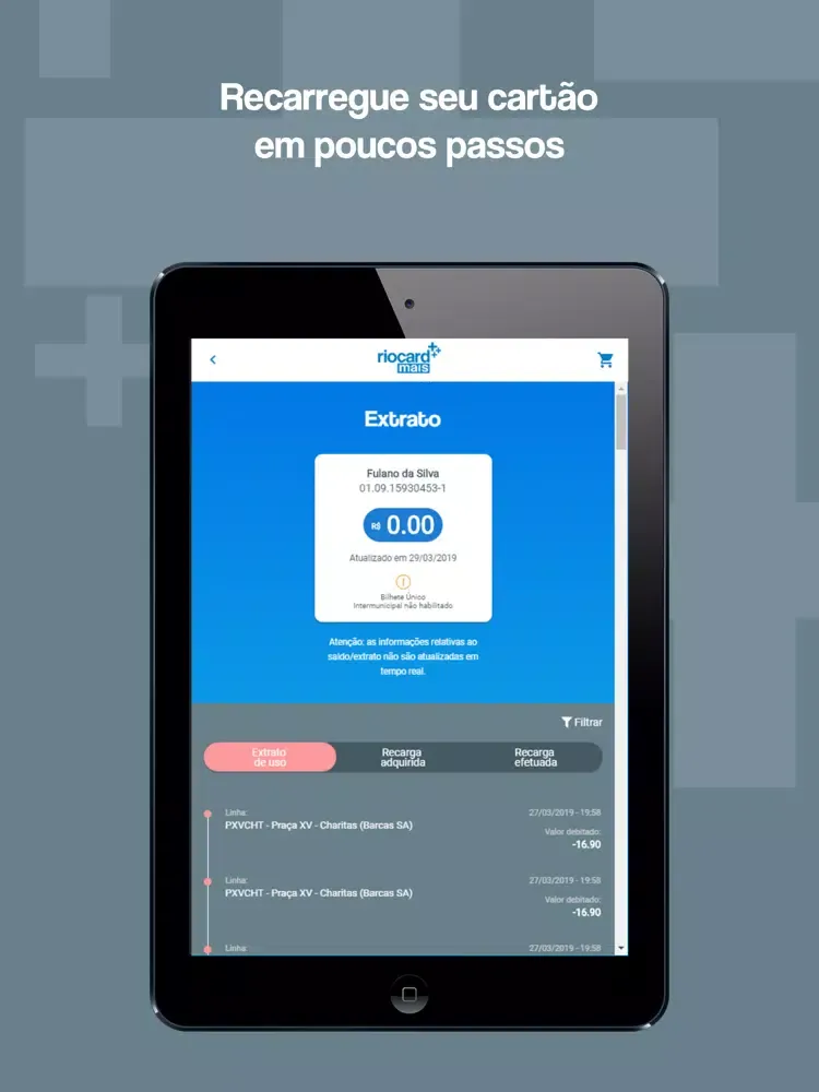 Riocard Mais iPad  Screenshots