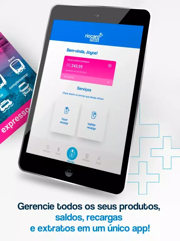 Novo App Riocard Mais iPad  Screenshots