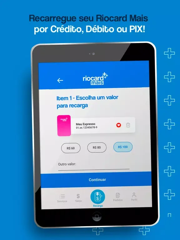 Novo App Riocard Mais iPad  Screenshots