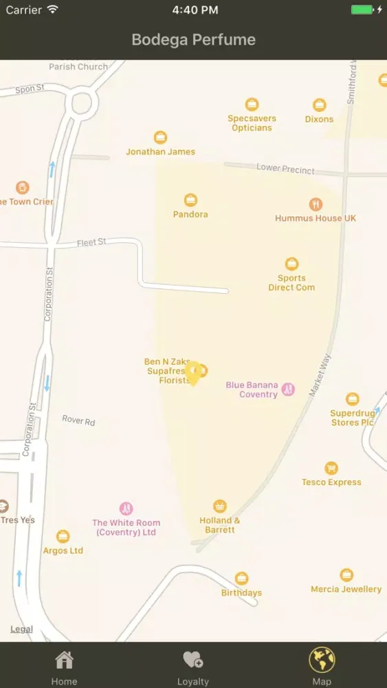 Perfume Bodega Loyalty App Screenshots