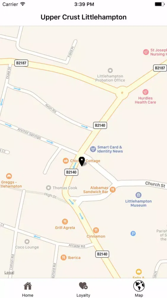 Tangkapan layar Upper Crust Littlehampton