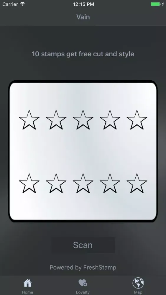 Tangkapan skrin Vain Loyalty App