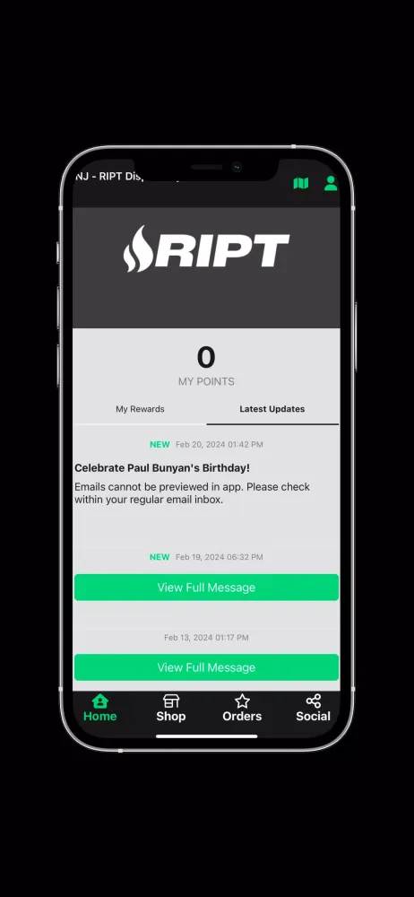 RIPT Dispensary Ekran Görüntüleri