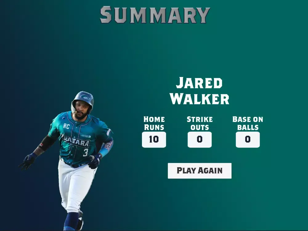 Capturas de tela do Auckland Tuatara Homerun Derby iPad 
