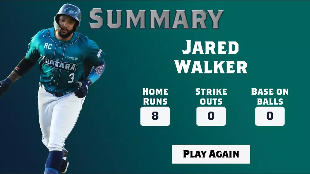 Capturas de tela do Auckland Tuatara Homerun Derby