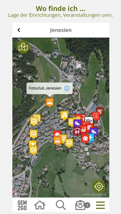 Capturas de tela do Gem2Go Südtirol