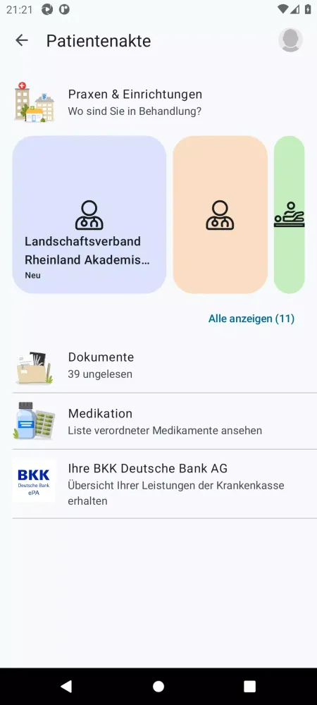 BKK DB ePA Screenshots