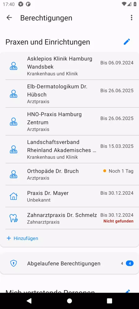 BKK PFAFF ePA Screenshots