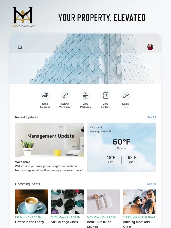 Capturas de tela do 400 Madison Avenue iPad 