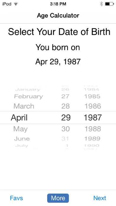 Ảnh chụp màn hình của Age Calculator Original