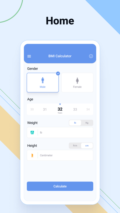 BMI Calculator- Weight Monitor Screenshots
