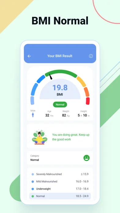 Tangkapan skrin BMI Calculator- Weight Monitor