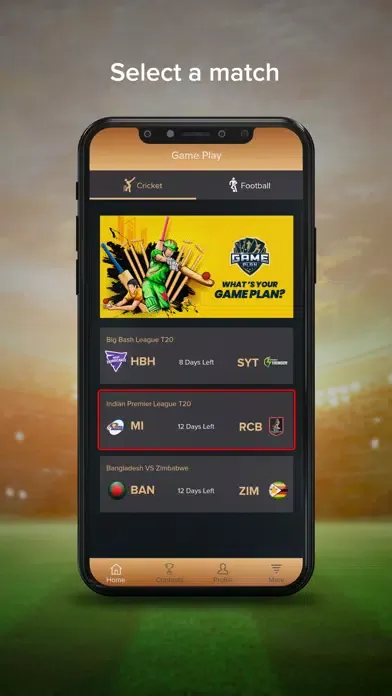 Tangkapan skrin Game Plan - Make Fantasy Team