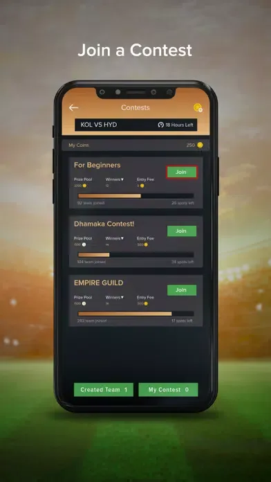 Tangkapan skrin Game Plan - Make Fantasy Team