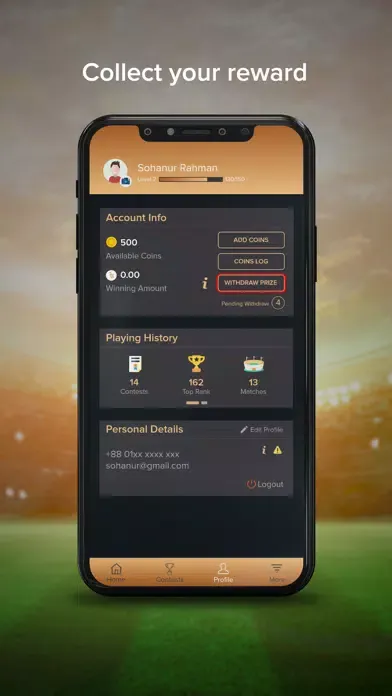 Tangkapan skrin Game Plan - Make Fantasy Team