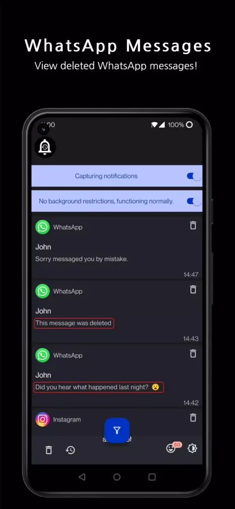 Capturas de pantalla de Save Notification History Log