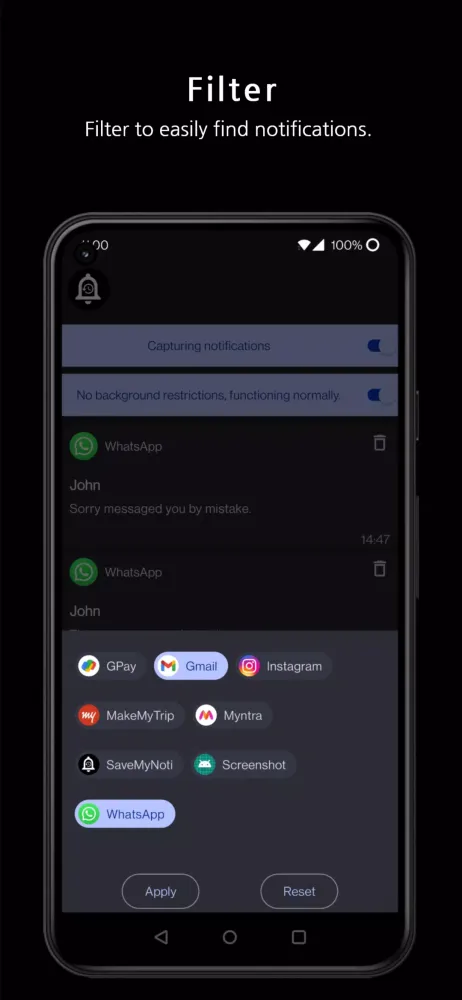Capturas de pantalla de Save Notification History Log