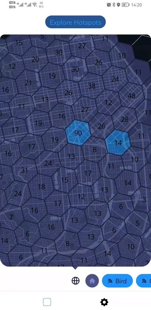 Capturas de tela do RisingHF Hotspots
