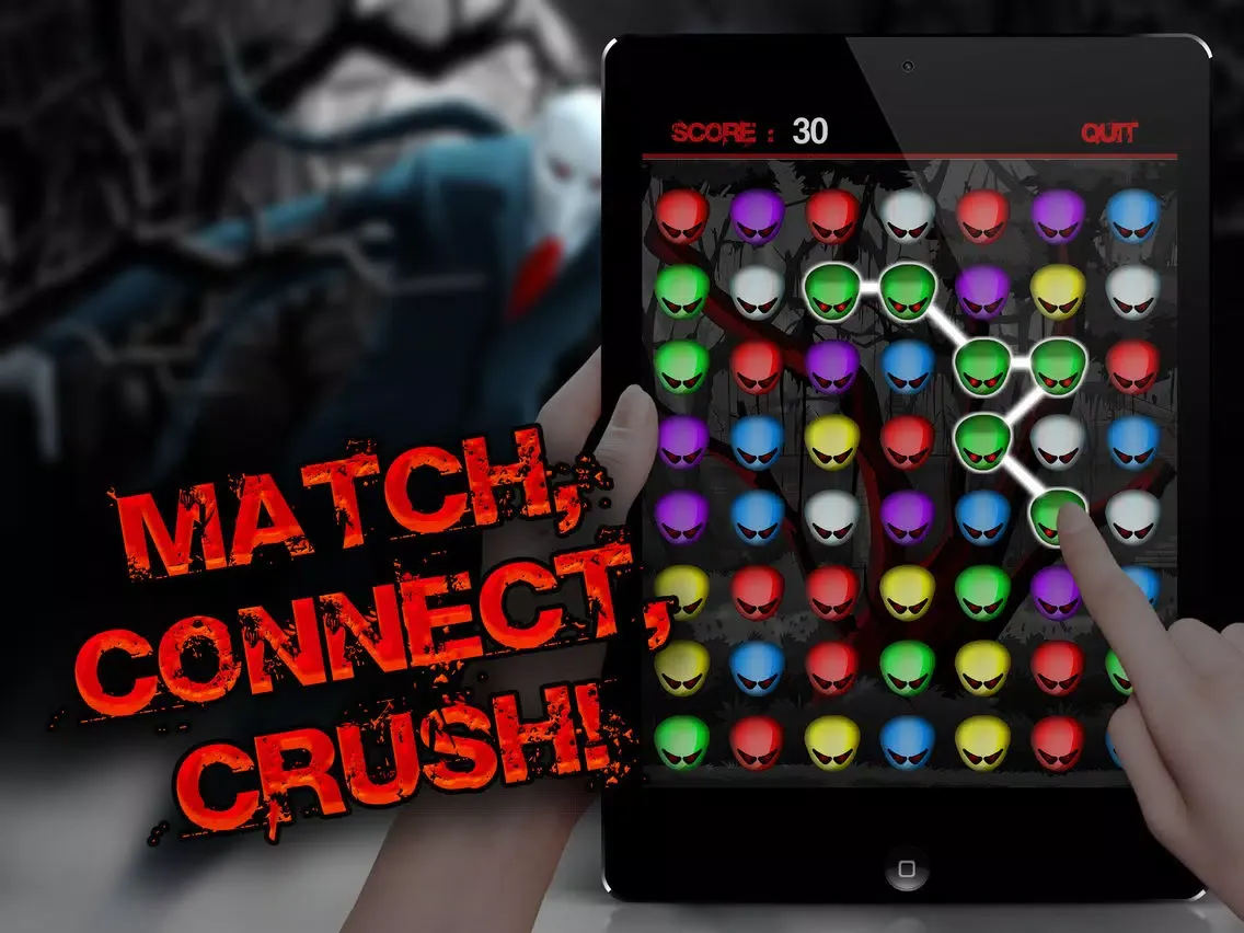 Boom Slender Splash - Connect and Match 3 Slenderman Multi-Player Free Puzzle Game iPad  Screenshots