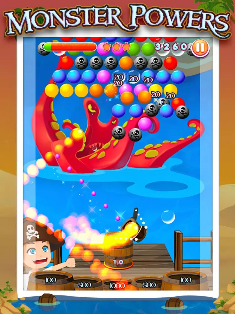 Capturas de tela do Bubble Land Pirates: Junior King Treasure Shooter Pro iPad 