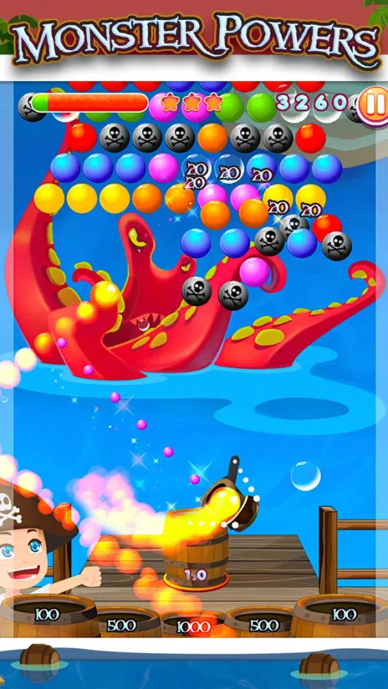 Capturas de tela do Bubble Land Pirates: Junior King Treasure Shooter Pro