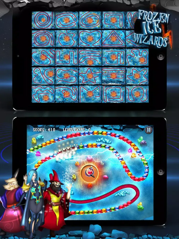 ภาพหน้าจอของ Frozen Ice Wizards & Witch in the Revenge of the Ancient Marble Blast iPad 