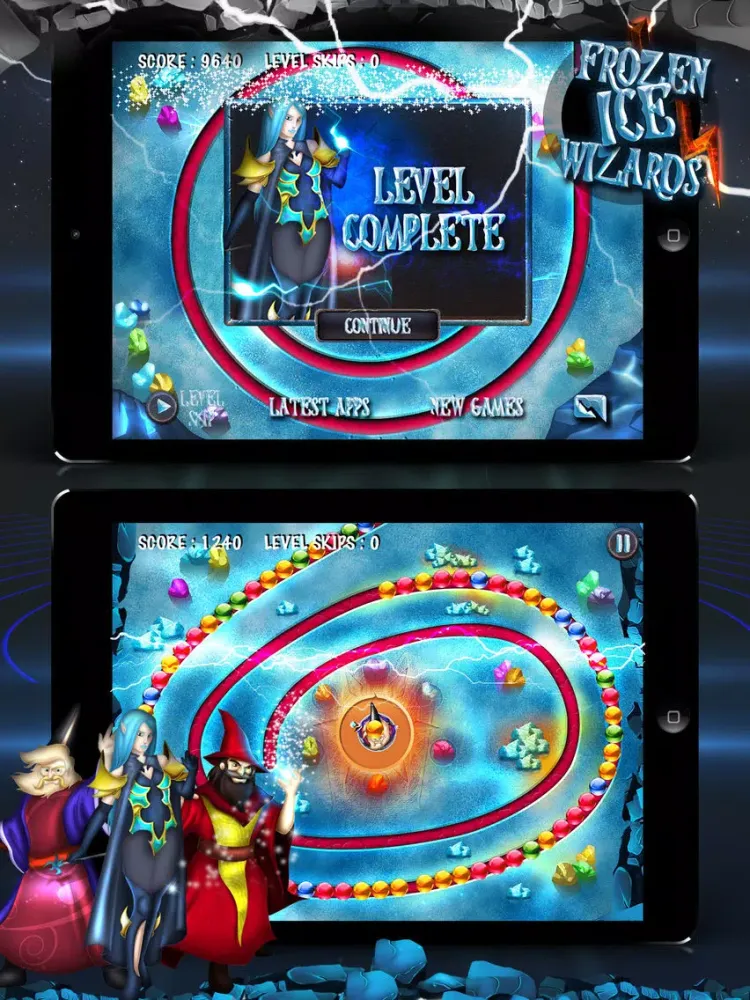 ภาพหน้าจอของ Frozen Ice Wizards & Witch in the Revenge of the Ancient Marble Blast iPad 