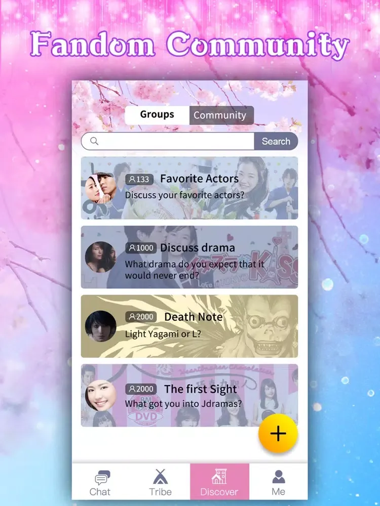 Zrzuty ekranu Tribie Group for Japanese Drama - Fans Chatroom iPad 
