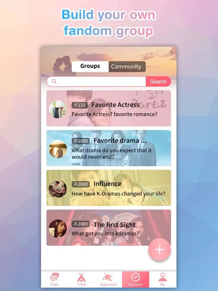 KDrama Tribie for Korean Drama -Chatroom & Group iPad  Ekran Görüntüleri