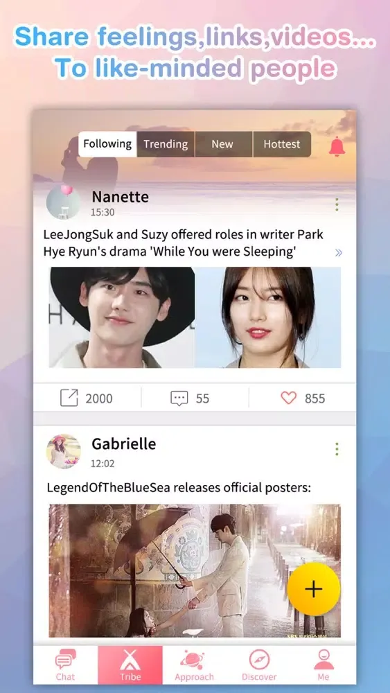 KDrama Tribie for Korean Drama -Chatroom & Group Ekran Görüntüleri