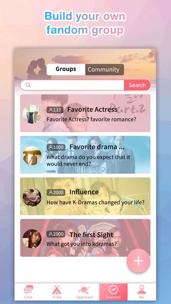 KDrama Tribie for Korean Drama -Chatroom & Group Ekran Görüntüleri