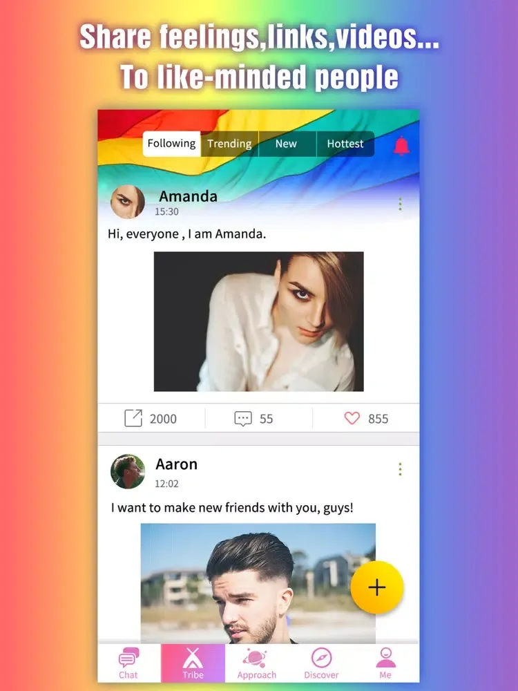 Capturas de pantalla de LGBT Tribie - Chatroom, Group & Dating iPad 