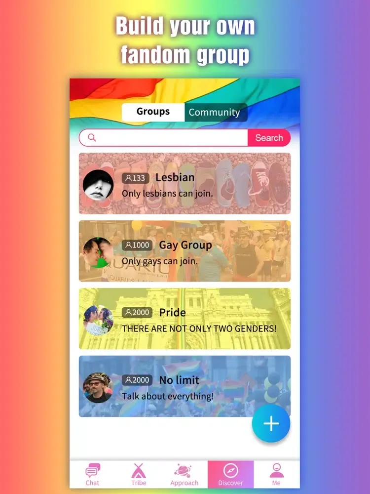 Capturas de pantalla de LGBT Tribie - Chatroom, Group & Dating iPad 