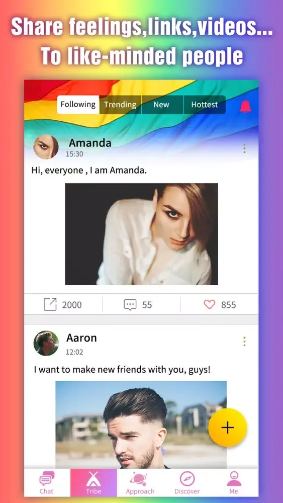 Capturas de pantalla de LGBT Tribie - Chatroom, Group & Dating