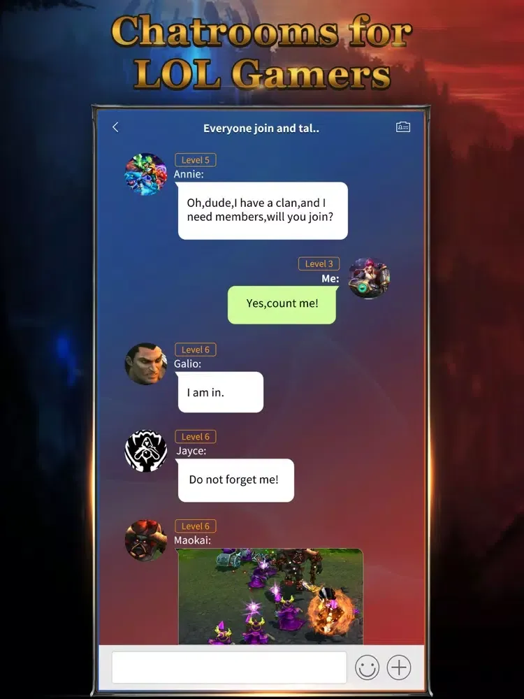 Ảnh chụp màn hình của LOL Tribie for League of Legends Friends -Chatroom iPad 