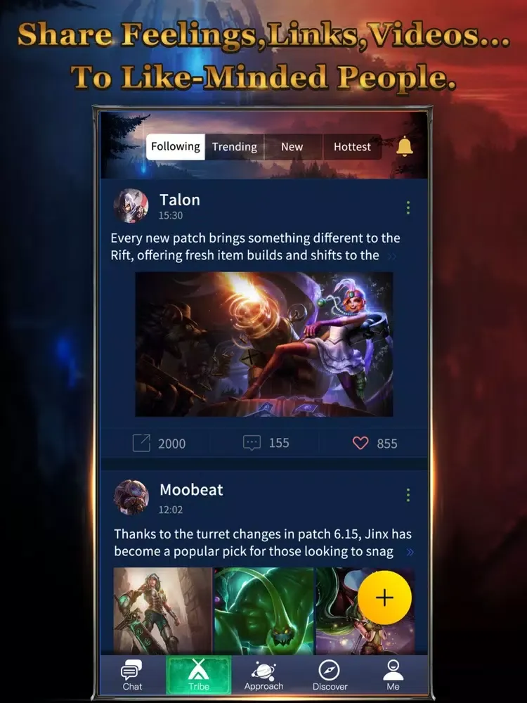 Ảnh chụp màn hình của LOL Tribie for League of Legends Friends -Chatroom iPad 