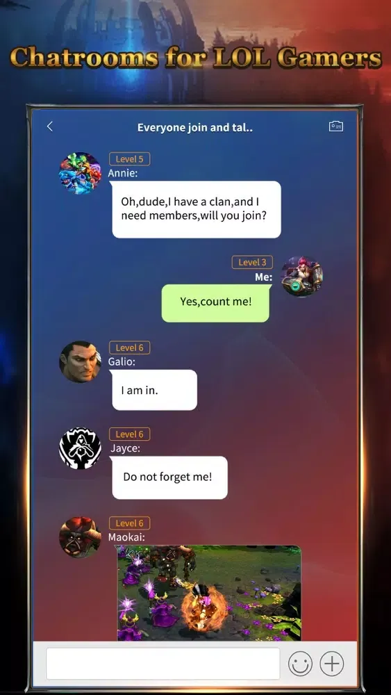 Ảnh chụp màn hình của LOL Tribie for League of Legends Friends -Chatroom