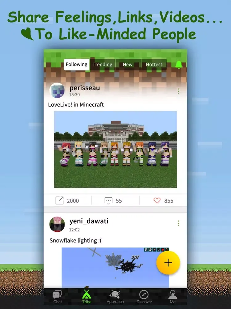 Ảnh chụp màn hình của Block Tribie for Minecraft - Fan Chatroom & Group iPad 