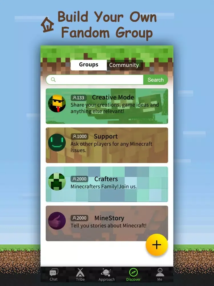Ảnh chụp màn hình của Block Tribie for Minecraft - Fan Chatroom & Group iPad 