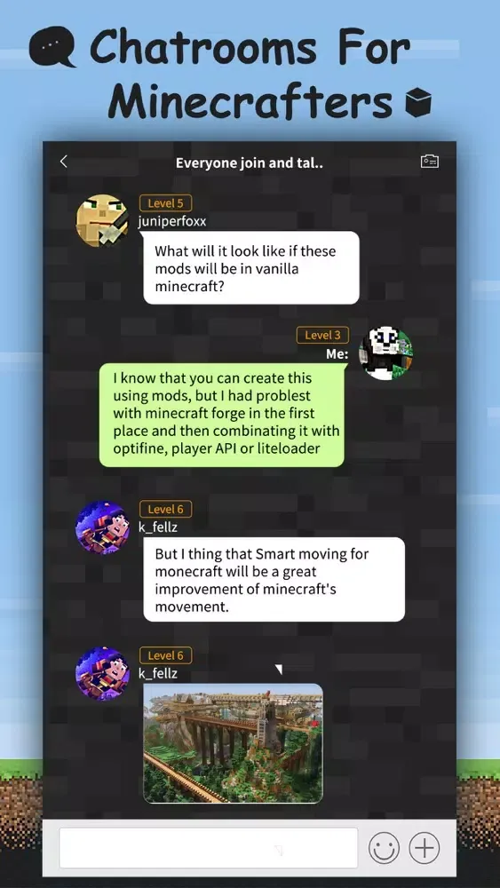 Ảnh chụp màn hình của Block Tribie for Minecraft - Fan Chatroom & Group