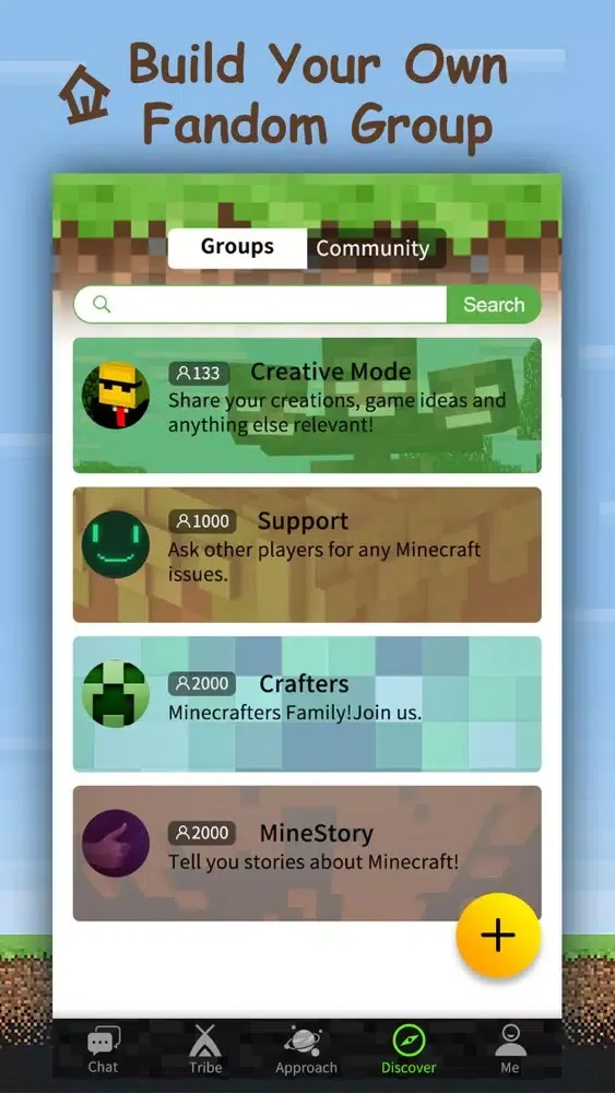 Ảnh chụp màn hình của Block Tribie for Minecraft - Fan Chatroom & Group