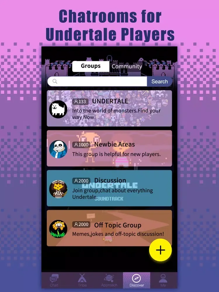 Zrzuty ekranu Tribie for Undertale Players - Chatroom & Group iPad 