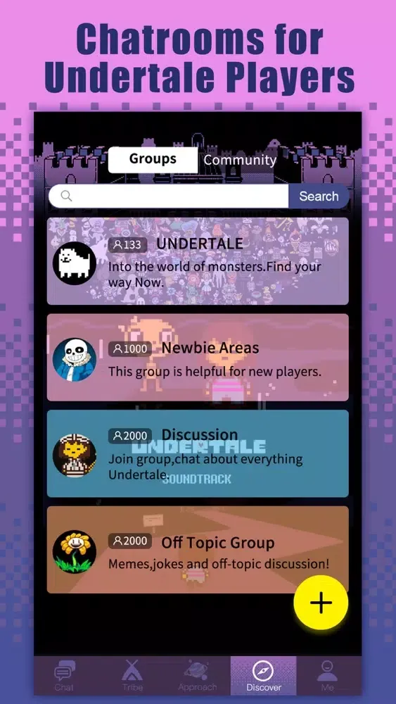 Zrzuty ekranu Tribie for Undertale Players - Chatroom & Group