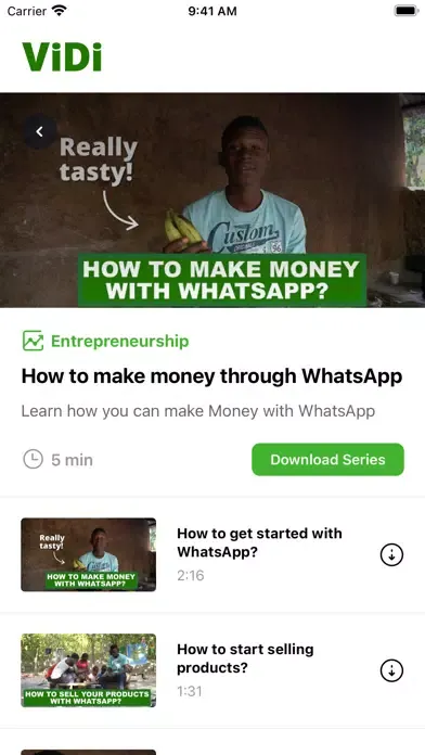 Captures d'écran de ViDi – Video Learning App