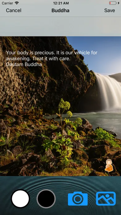 Buddha Quotes Image Editor Ekran Görüntüleri
