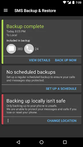 تصاویر SMS Backup & Restore