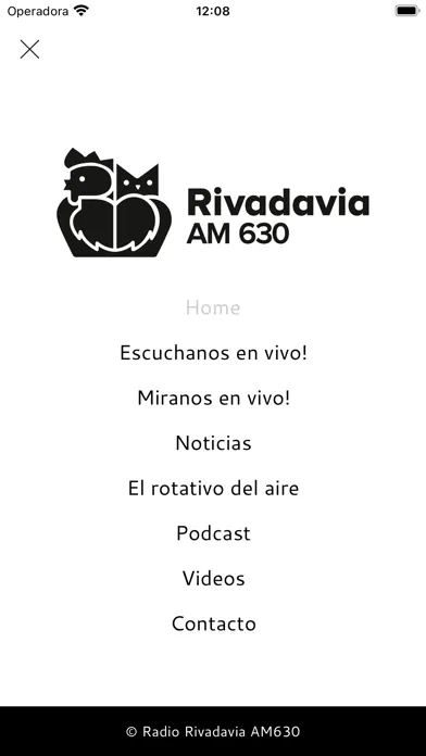 Capturas de tela do Radio Rivadavia AM630