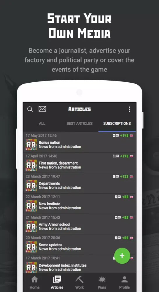 ภาพหน้าจอของ Rival Regions: world strategy